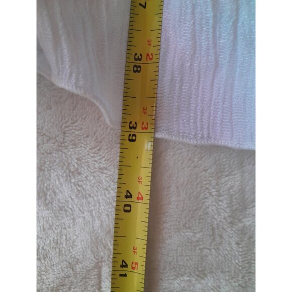 Womens Boho Tiered Cottagecore Prairie Lightweight Maxi Skirt White Size Small - Picture 4 of 7